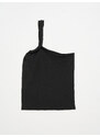 Dilvin 10379 Double Strappy One-Shoulder Knitwear Blouse-Black