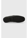 Kožené mokasíny Calvin Klein DRIVING SHOE METAL BAR pánské, černá barva, HM0HM01473