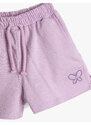 Koton Shorts with Tie Waist Elastic Pocket, Butterfly Print Detailed.