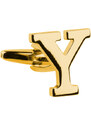 BUBIBUBI Manžetový knoflíček zlaté písmeno Y