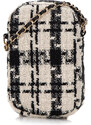 Dámská mini kabelka z kostkované látky s lesklým hmyzem Wittchen, béžovo-černá, syntetický materiál