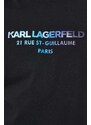 Bavlněné tričko Karl Lagerfeld černá barva, s aplikací