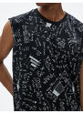 Koton Slogan Printed Singlets Sleeveless Crew Neck