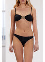 Trendyol Limited Edition Black Plain Strapless Regular Bikini Set with Accessories
