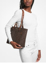 Michael Kors Jet Set Medium Logo Pocket Tote Bag Brown