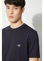 Bavlněné tričko C.P. Company Jersey Logo tmavomodrá barva, s aplikací, 16CMTS068A005100W