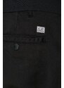 Kalhoty C.P. Company Stretch Sateen Ergonomic Lens pánské, černá barva, přiléhavé, 16CMPA056A005694G