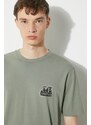Bavlněné tričko C.P. Company Jersey Artisanal British Sailor zelená barva, s potiskem, 16CMTS286A005431G