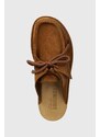 Semišové pantofle Clarks Originals DSRT Nomad Mule pánské, hnědá barva, 26175863