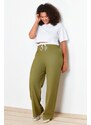 Trendyol Curve Khaki Wideleg Woven Trousers