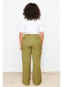 Trendyol Curve Khaki Wideleg Woven Trousers