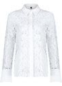 Trendyol White Unlined Lace Shirt