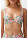 Trendyol Floral Patterned Balcony Push Up Bikini Top