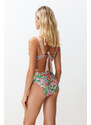 Trendyol Floral Print High Waist Hipster Bikini Bottom