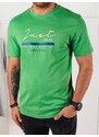 Dstreet Zelené tričko s výrazným nápisem