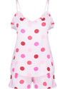 Trendyol Pink Polka Dot Viscose Woven Pajamas Set