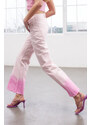 Trendyol Limited Edition Pink Color Block High Waist Wide Leg Jeans