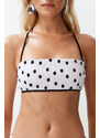 Trendyol Polka Dot Strapless Bikini Top