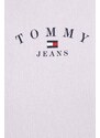 Mikina Tommy Jeans dámská, fialová barva, s potiskem