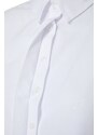 Trendyol Bridal White Woven Back Low-cut Linen Look Shirt