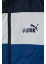 Dětská bunda Puma ESS+ CB Windbreaker tmavomodrá barva