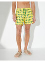 Koton Marine Shorts Cactus Themed Printed Tie Waist with Pocket