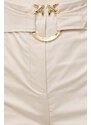 Kalhoty Pinko dámské, béžová barva, zvony, high waist, 102263.A1L2