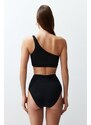 Trendyol Black Single Shoulder High Waist Regular Bikini Set