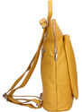 Dámská kožená batůžko-kabelka Italia Ella - žlutá
