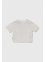 Bavlněné dětské tričko Emporio Armani x The Smurfs bílá barva, s potiskem