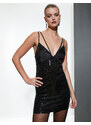 Koton Evening Dress Mini Dress Sequined Strap Detailed