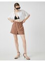 Koton Mini Shorts High Waist With Pockets