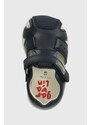 Dětské kožené sandály Garvalin tmavomodrá barva
