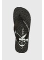 Žabky Calvin Klein Jeans BEACH SANDAL GLOSSY pánské, černá barva, YM0YM00952