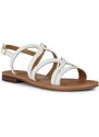 Kožené sandály Geox D SOZY S dámské, bílá barva, D45LXY 0001J C1000