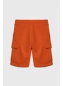 Dětské kraťasy Guess oranžová barva, nastavitelný pas