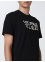 VALENTINO Embroidered Logo Black tričko