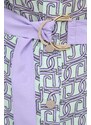 Hedvábné šaty Liu Jo fialová barva, mini