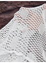 Dámské bílé plážové šaty s třásněmi
