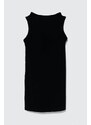 Dětské bavlněné šaty Guess černá barva, mini