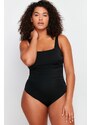 Trendyol Curve Black Square Collar Swimsuit with Recovery Effect