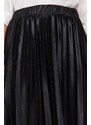 Trendyol Black Pleated Woven Skirt