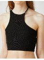 Koton Halterneck Asymmetrical Collar Crop Singlet