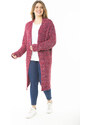 Şans Women's Plus Size Colorful Knitwear Thick Cardigan