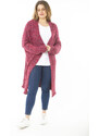 Şans Women's Plus Size Colorful Knitwear Thick Cardigan