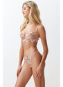 Trendyol Pink Floral Brode Capless Knitted Underwear Set