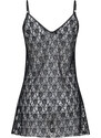 Trendyol Black Lace Floral Knitted Nightshirt