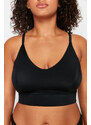 Trendyol Curve Black Support/Shaping Strappy Bra