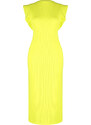 Trendyol Lime Crew Neck Moon Sleeve Midi Knitted Midi Dress