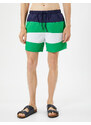 Koton Marine Shorts with Color Block with a drawstring waist and pocket.